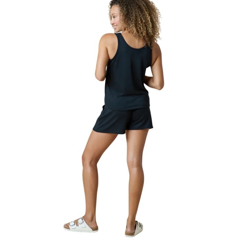 Softies Dream Jersey Tank Top and Shorts Set Black Lounge Pajama Small - Picture 4 of 4